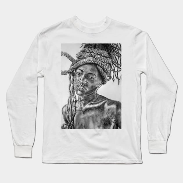 African Long Sleeve T-Shirt by benheineart